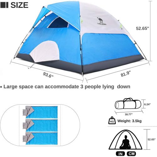  CAMEL CROWN 3/4/5 Person Camping Dome Tent, Waterproof,Spacious, Lightweight Portable Backpacking Tent for Outdoor Camping/Hiking