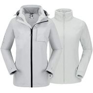 [아마존 핫딜]  [아마존핫딜]CAMELSPORTS Womens Waterproof Ski Jacket Windproof Softshell 3-in-1 Jacket Outdoor Warm Fleece Jacket Winter Raincoat