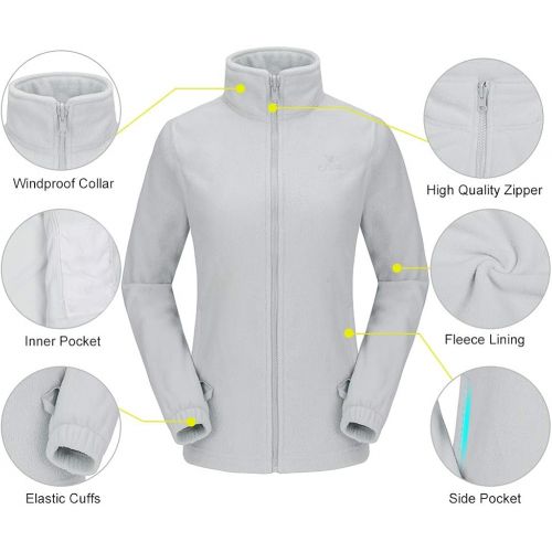  [아마존 핫딜]  [아마존핫딜]CAMELSPORTS Womens Waterproof Ski Jacket Windproof Softshell 3-in-1 Jacket Outdoor Warm Fleece Jacket Winter Raincoat