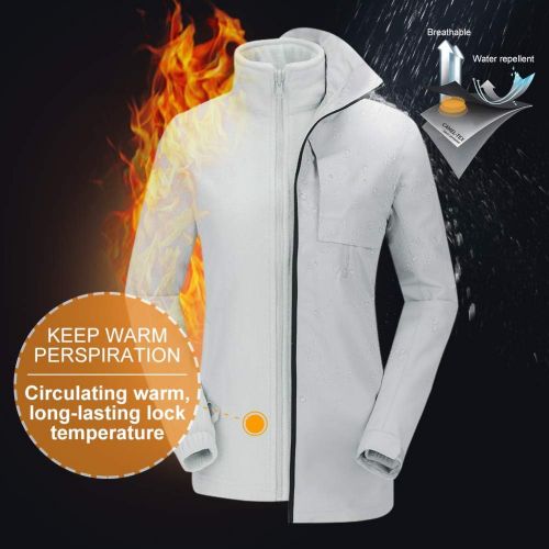  [아마존 핫딜]  [아마존핫딜]CAMELSPORTS Womens Waterproof Ski Jacket Windproof Softshell 3-in-1 Jacket Outdoor Warm Fleece Jacket Winter Raincoat