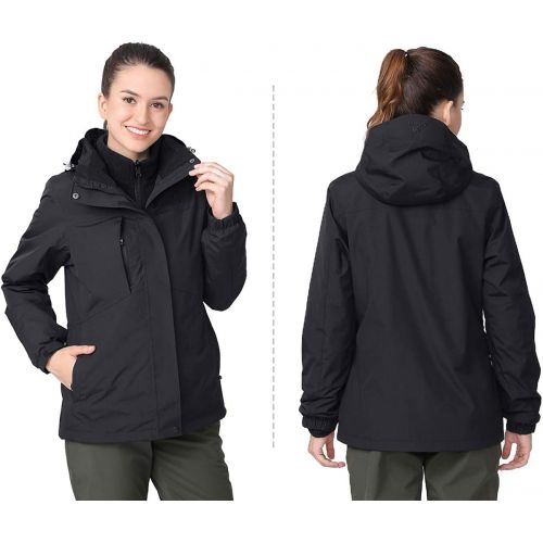  [아마존 핫딜]  [아마존핫딜]CAMELSPORTS Womens Ski Jacket for Winter 3 in 1 Waterproof Windproof Snow Hooded Jacket with Warm Fleece Liner Jacket