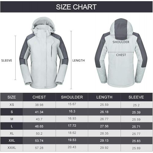  [아마존핫딜][아마존 핫딜] CAMELSPORTS Womens Waterproof Mountain Ski Snow Jacket with Fleece Outdoor Windproof Raincoat Hooded for Fall and Winter Silver Grey