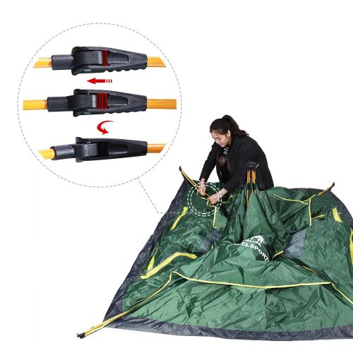  CAMELSPORTS Fourth-Generation Automatic Hydraulic Tent for 2-3 Person Outdoor Waterproof UV Protection 4 Season Camping Tent