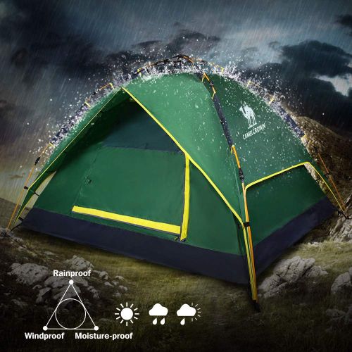  CAMELSPORTS Fourth-Generation Automatic Hydraulic Tent for 2-3 Person Outdoor Waterproof UV Protection 4 Season Camping Tent