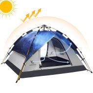 CAMELSPORTS Fourth-Generation Automatic Hydraulic Tent for 2-3 Person Outdoor Waterproof UV Protection 4 Season Camping Tent