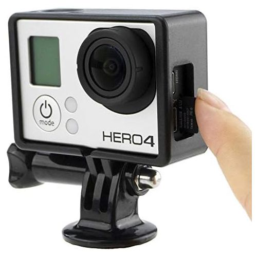  CamKix Rahmenhalterung kompatibel mit GoPro Hero 4 Black und Silver, 3 und 3+ - USB, HDMI und SD-Steckplaetze voll zugaenglich - Leichtes und kompaktes Gehaeuse fuer Ihre Kamera