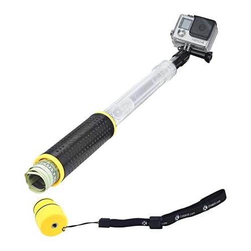  [아마존베스트]CAMKIX Waterproof Telescopic Pole and Bobber Grip in one - For Gopro Hero 4, Session, Black, Silver, Hero+ LCD, 3+, 3, 2, 1 - Extendable from 6.7 to 15.7 - With Cradle for WiFi Remote - F