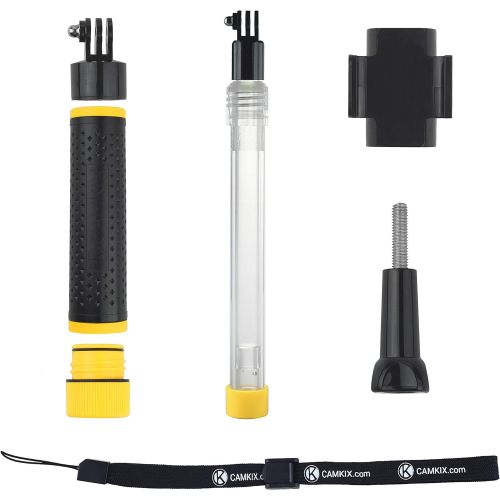  [아마존베스트]CAMKIX Waterproof Telescopic Pole and Bobber Grip in one - For Gopro Hero 4, Session, Black, Silver, Hero+ LCD, 3+, 3, 2, 1 - Extendable from 6.7 to 15.7 - With Cradle for WiFi Remote - F