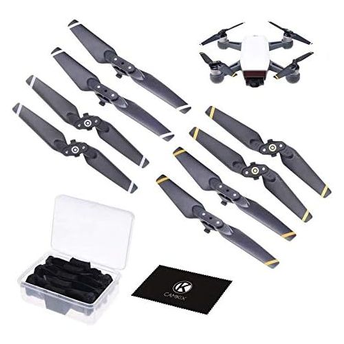  [아마존베스트]CAMKIX Propeller for DJI Spark  1 Set (4 Blades) Red + Blue  Practical Storage Box  Quick Release Folding Wings  Flight Tested Design  Essential Accessory for DJI Spark