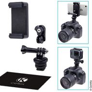 [아마존베스트]CamKix Hot Shoe Adapter Kit - Attaches your phone or GoPro Hero to your cameras flash mount - Record your photo session - Use Phone Apps for lighting/controlling