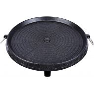 CAMPMAX Korean BBQ Grill Pan with Maifan Stone Coated Surface, Non-Stick Smokeless Stovetop BBQ Grill Plate for Indoor Outdoor 12.5