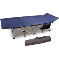 [아마존베스트]CAMPMOON Folding Camping Cots for Adults 500lbs, Heavy Duty Sturdy Portable Sleeping Cot for Camping Outdoor & Indoor, Travel Cot with Carry Bag, Blue Grey Green