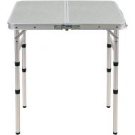 CAMPMOON Small Folding Camping Table 2 Foot, Lightweight Portable Aluminum Folding Table with Adjustable Legs, Great for Outdoor Cooking Picnic, White 3 Heights