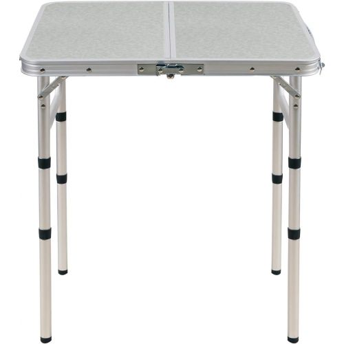  CAMPMOON Small Folding Camping Table 2 Foot, Lightweight Portable Aluminum Folding Table with Adjustable Legs, Great for Outdoor Cooking Picnic, White 3 Heights