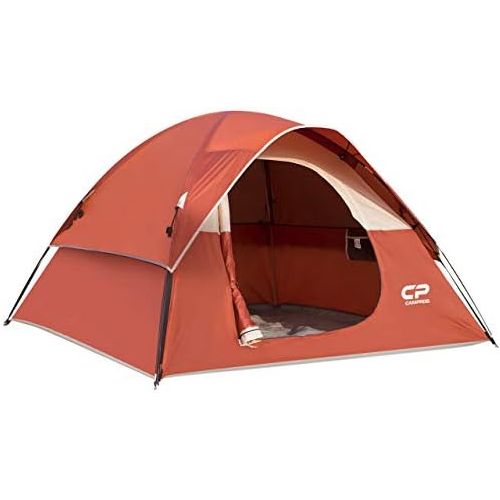  CAMPROS CP CAMPROS 3 Person Tent - Dome Tents for Camping, Waterproof Windproof Backpacking Tent, Easy Set up Small Lightweight Tents, Hiking Beach Outdoor with 3 Mesh Windows