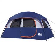 CAMPROS CP CAMPROS Tent 6 Person Camping Tents, Waterproof Windproof Family Tent with Top Rainfly, 4 Large Mesh Windows, Double Layer, Easy Set Up, Portable with Carry Bag