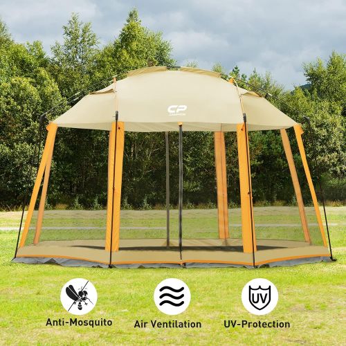  CAMPROS CP CAMPROS Screen House Room 13 x 13 Ft Screened Mesh Net Wall Canopy Tent Camping Tent Screen Shelter Gazebos for Patios Outdoor Camping Activities