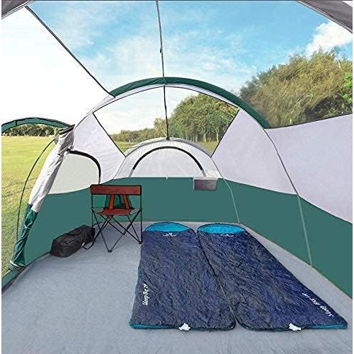  CAMPROS CP CAMPROS Tent-8-Person-Camping-Tents, Waterproof Windproof Family Tent, 5 Large Mesh Windows, Double Layer, Divided Curtain for Separated Room, Portable with Carry Bag