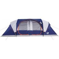 CAMPROS CP CAMPROS Tent-12-Person-Camping-Tents, Waterproof Windproof Family Tent with Top Rainfly, 6 Large Mesh Windows, Double Layer, Easy Set Up, Portable with Carry Bag, for All Seasons