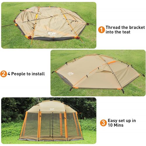  CAMPROS CP CAMPROS Screen House Room 13 x 13 Ft Screened Mesh Net Wall Canopy Tent Camping Tent Screen Shelter Gazebos for Patios Outdoor Camping Activities