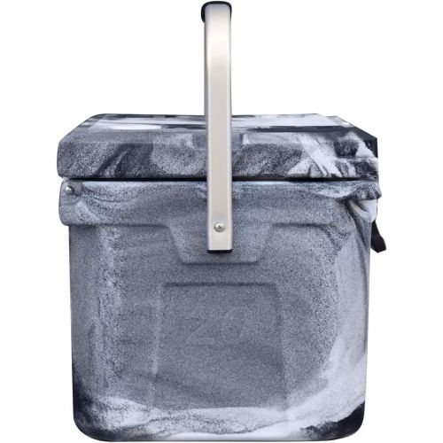  CAMP-ZERO 20L | 21.13 Quart Premium Cooler/Ice Chest with 4 Molded-in Cup Holders | Black Swirl