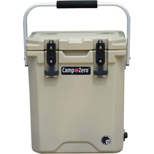  CAMP-ZERO 16L Tall | 16.9 Quart Premium Cooler with 2 Molded-in Cup Holders and Removable Divider | Green