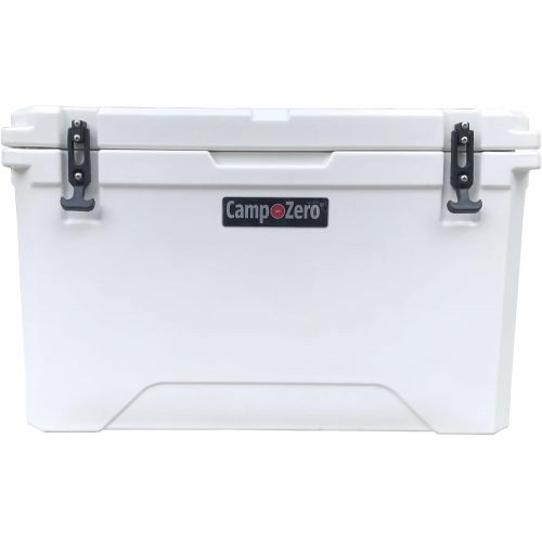  CAMP-ZERO 60L Cooler/Ice Chest with 4 Molded-in Cup Holders and No-Lose Drain Plug