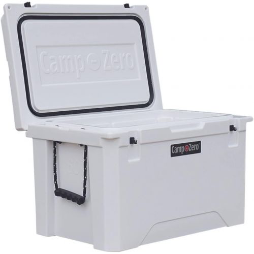  CAMP-ZERO 60L Cooler/Ice Chest with 4 Molded-in Cup Holders and No-Lose Drain Plug