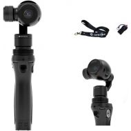 DJI Osmo, Fully stabilized 4K, 12Mp Camera with Camrise Starter Bundle: Lanyard and USB Reader