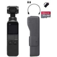Osmo Pocket Handheld 3 Axis Gimbal Stabilizer with Integrated Camera, OSMO Shield(2 Years Warranty), Comes A Free 32GB MicroSD Card and Camrise USB, Attachable to Smartphone, Andro