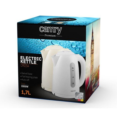  Camry cr1254C Wasserkocher, 2200W, 1.7Liters, 0decibeles, Elfenbein