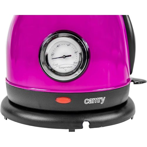  Camry CR 1252V Elektrischer Wasserkocher aus Metall, 1,8 Liter, Violett