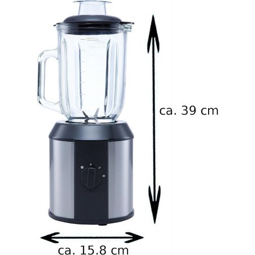  CAMRY Standmixer 1.500 Watt Glas Edelstahl | Smoothie Maker | Mixer | Universal Power Mixer | 1,3 Liter | 4-Fach Stahlmesser | Zerkleinerer | Eiweiss Shaker | Ice Crusher | Eis Crusher |