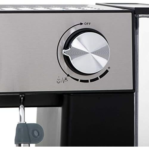  [아마존베스트]CAMRY Espresso Machine | 1.6 L Water Tank | 1000 Watt | 15 Bar | Cappuccino Machine | Coffee Machine | Milk Frother | Portafilter Espresso Machine | Electric Espresso Machine | Stainless