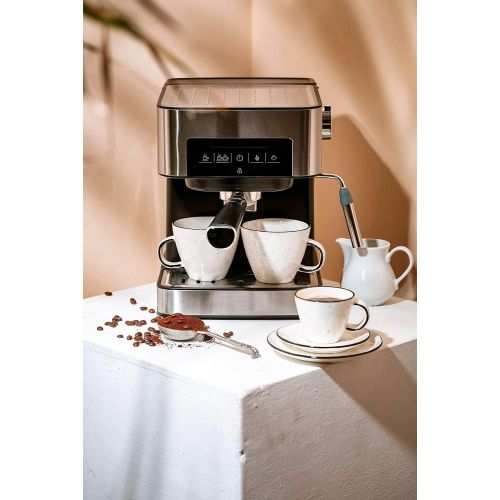  [아마존베스트]CAMRY Espresso Machine | 1.6 L Water Tank | 1000 Watt | 15 Bar | Cappuccino Machine | Coffee Machine | Milk Frother | Portafilter Espresso Machine | Electric Espresso Machine | Stainless