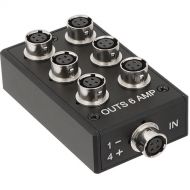 CAMVATE 1-to-6 Power Splitter Box for Sound Devices, Zaxcom, and Zoom Field Recorders (Hirose 4-Pin)