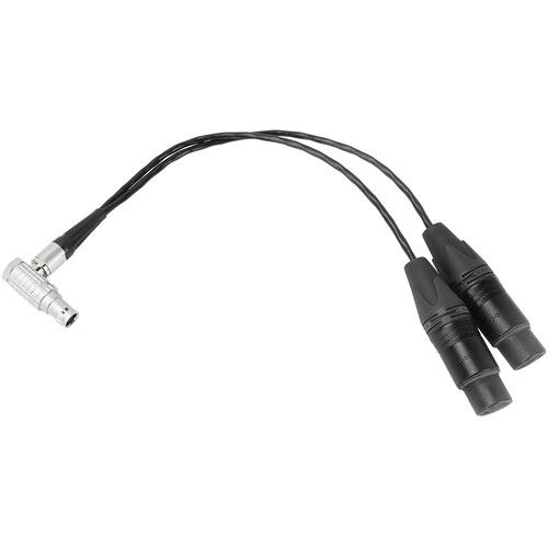  CAMVATE 10-Pin to Dual XLR Audio Input Cable for Shogun Inferno (Right Angle)