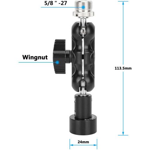  CAMVATE Mini Ball Arm Mount Microphone Clamp Adapter