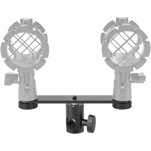  CAMVATE Dual-Microphone Bracket with Light Stand Mount