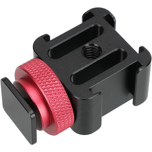  CAMVATE 3-Way Cold Shoe Mount with Knurled Shoe Mount Adapter