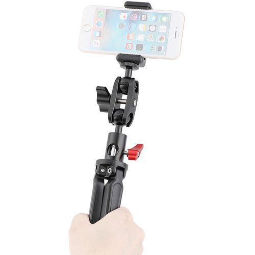  CAMVATE Foldable Mini Tripod with Smartphone Mount & Double Ball Head Peapod Holder