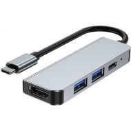 CAMVATE 4-in-1 USB-C Multiport Adapter (Silver)