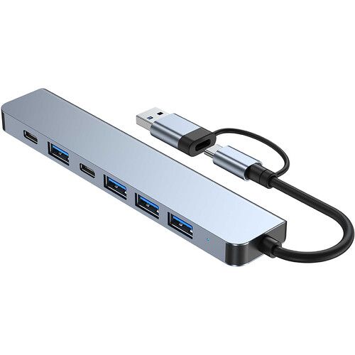  CAMVATE 7-in-1 USB-C Multiport Adapter (Silver)