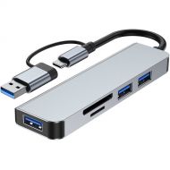 CAMVATE 5-in-1 Docking Station Multiport Adapter (Silver)