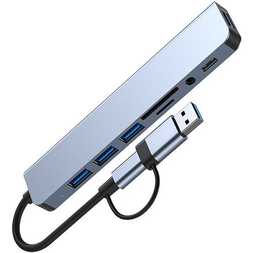  CAMVATE 8-in-1 USB Docking Station (Silver)