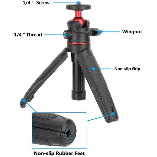  CAMVATE Tabletop Tripod with Mini Ball Head