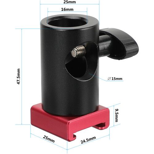  CAMVATE Light Stand Mount with Cold Shoe Mount Adapter (Red)