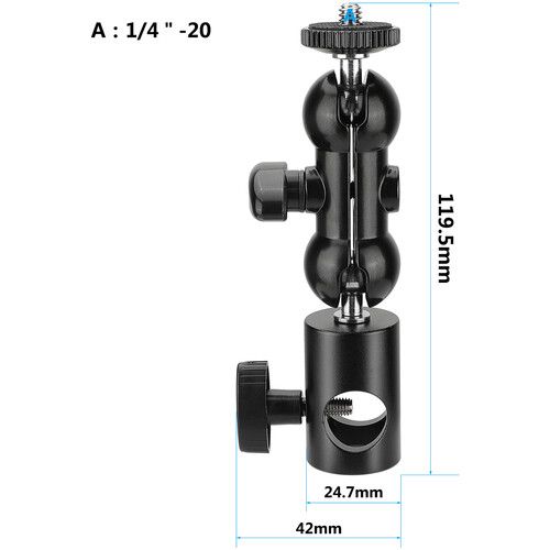  CAMVATE 16mm Light Stand Head Adapter with 1/4