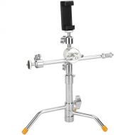 CAMVATE Mini Tabletop C-Stand with Grip Arm & Turtle Base Kit (Chrome)