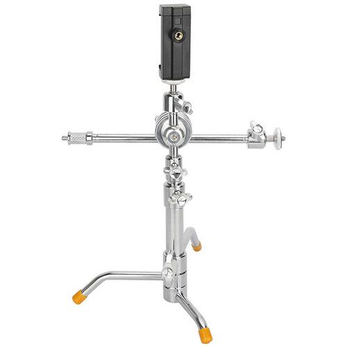  CAMVATE Mini Tabletop C-Stand with Grip Arm & Turtle Base Kit (Chrome)